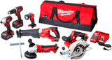Milwaukee M18 Cordless LITHIUM-ION 6-Tool Combo Kit (2696-26) Milwaukee