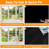 Blackout Blinds 138" x 57", 100% Blackout Curtains for Window, 420D No Drill Portable Black Out Shades Film for Bedroom, Cut to Any Size, Nursery Black Out Blinds for Baby Travel Temporary, 20 Velcro Bszatan