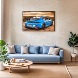 NUFTVI Diamond Painting Blue Sports Car, Full Drill Diamond Art Kits Gift for Adults/Mans, Art Painting Home Wall Decor (12 x 16 inches) NUFTVI