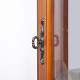 Eyisean Lighted Corner Display Curio Cabinet, 70.5" Tall Wooden China Cabinet with Tempered Glass Doors, Bar and Liquor Storage Area with 5 Shelves, Rack for Living Room (Oak) Eyisean