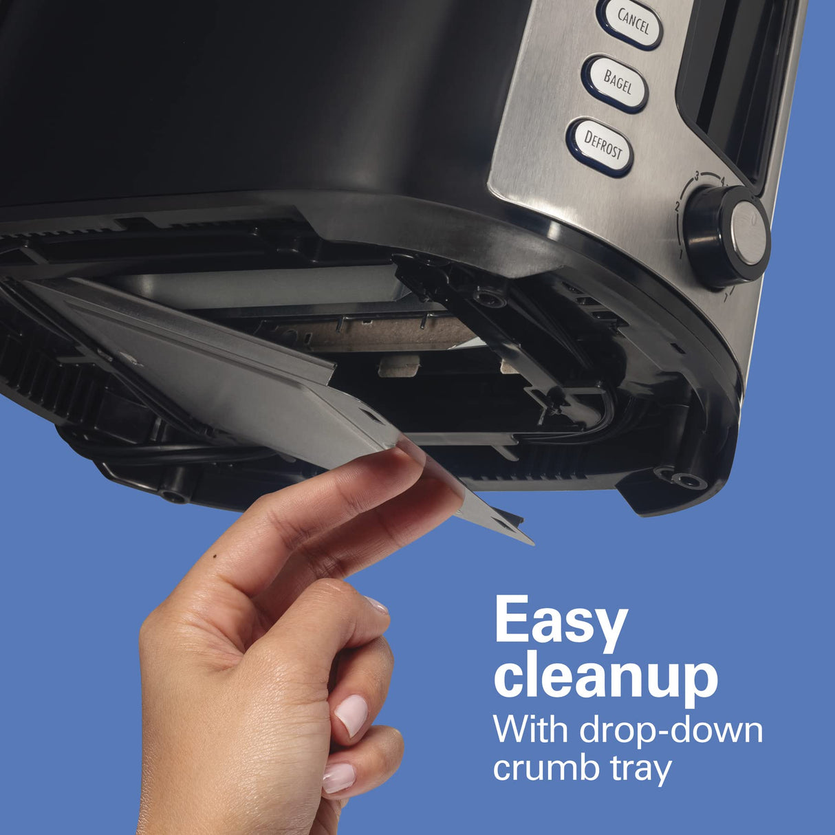 Hamilton Beach 2 Slice Extra Wide Slot Toaster with Bagel & Defrost Settings, Shade Selector, Toast Boost, Auto Shutoff, Black & Stainless Steel (22633) Hamilton Beach