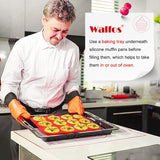 Walfos Silicone Muffin Pan - 12 Cups Regular Silicone Cupcake Pan, Non-stick Silicone Great for Making Muffin Cakes, Tart, Bread - BPA Free and Dishwasher Safe Walfos