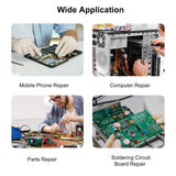 Soldering Gun Kit - Soldering Iron Kit with Adjustable Temp 180-520°C, ON/OFF Button, 80W LED Digital Internal Heat Soldering Gun, Auto Send Tin Soldering Kit for Electronics Welding Repair DIY VISLONE