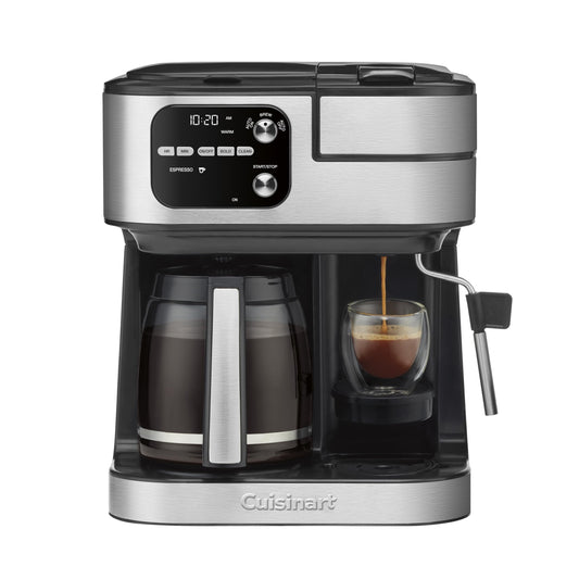 Cuisinart Coffeemaker, Coffee Center Barista Bar 4-In-1 Coffee Machine, Single-Serve Coffee, Espresso & Nespresso Capsule Compatible, 12-Cup Carafe, Black, SS-4N1