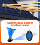 3 Pack Heavy Duty Pergola Brackets RISHTEN Adjustable Pergola Roof Riser Beam Bracket for Roof Mount Pergola Patio Cover, Pergola Brackets Kit Black RISHTEN