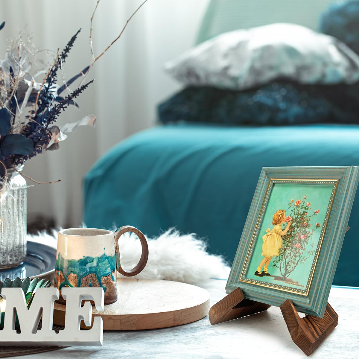 masteymoh Rustic Cookbook Holder Stand for Kitchen, Recipe Book Holder for Kitchen Counter, Wooden Kitchen Book Holder, Rustic Cook Book Holder Stand with Natural Wooden Grains (1 in Brown) masteymoh