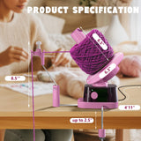 CozyBomB™ Yarn Winder | Electric Yarn Ball Winder, 13 oz Dual Strong Tension Knit Spinner for Crocheting, Automatic Crochet Wheel for Knitting Birthday Gift, Swift Weaving Ball Yarning Cake Roller CozyBomB
