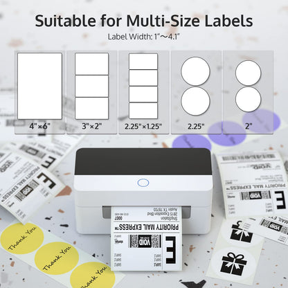 OFFNOVA Shipping Label Printer, USB 4x6 Label Printer for Shipping Packages, High Speed Thermal Printer, Supports ShipStation UPS FedEx Ebay