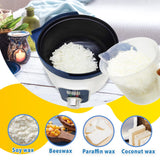 KQU Electric Wax Melting Pot for Candle Making, Wax Melter with Digital Temperature Display, Non-Stick Candle Making Pouring Pot with Spout and Automatic Constant Temp Control KQU