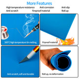 Kaisi S-130 Insulation Silicone Soldering Mat Repair Mat, Heat Resistant Silicone Work Mat 932°F with Scale Ruler and Screw Position for Soldering, CellPhone Electronics Repair, Size: 13.8 x 9.8 inch Kaisi