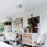 HMVPL Crystal Flush Mount Ceiling Light, Modern Sputnik Firework Close to Ceiling Lamp, LED Ceiling Light Fixtures for Bedroom Kitchen Island Entryway Hallway Foyer HMVPL