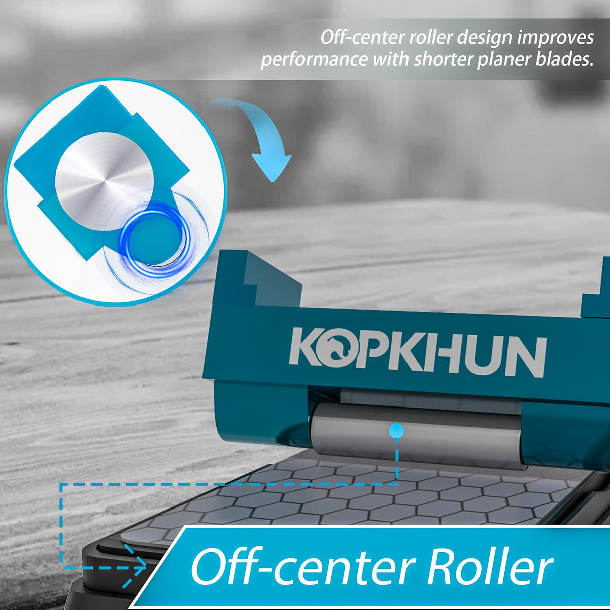 Kopkhun Chisel Honing Guide with Whetstone – Adjustable Sharpening Jig for Chisels and Plane Irons (0.2”–2.55”) – Anti-Rust Metal Body – Smooth Rolling Sharpening Tool Kit Kopkhun