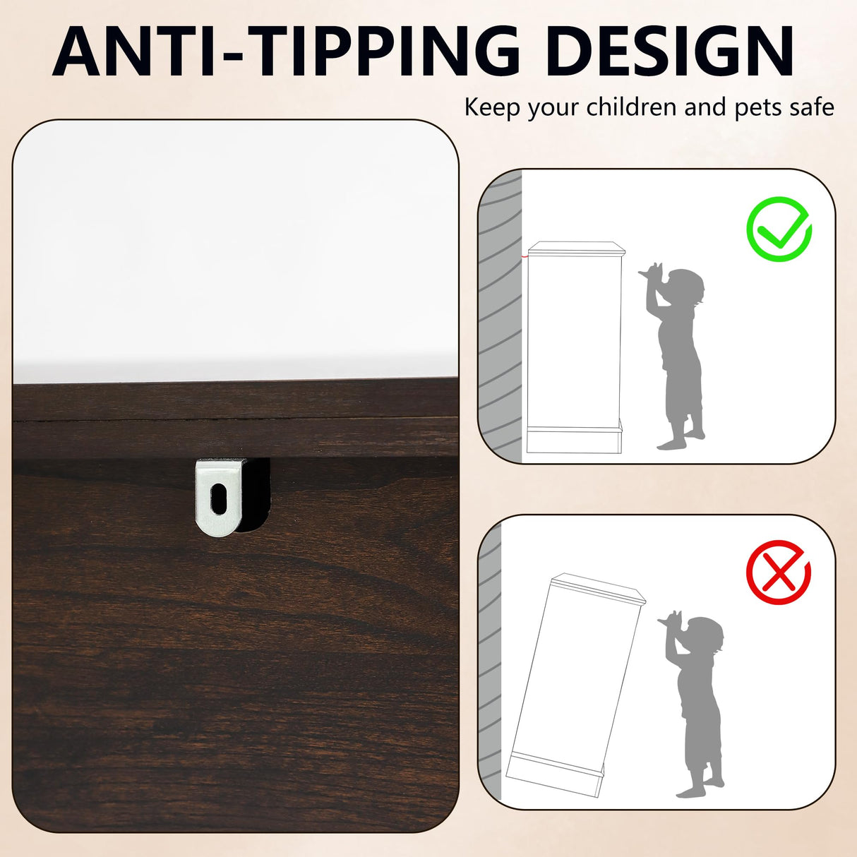 LOUVIXA Farmhouse Dresser 9 Drawer, Bedroom Chest of Drawers, Dressers with 9 Drawers, Wooden Dressers for Bedroom, Living Room, Tv Stand, Entryway (Brown-9 Drawers) LOUVIXA