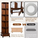 Solid Wood 360° Rotating Bookshelf Tower by GHBRHBJ GHBRHBJ