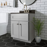 Design House 587063 Bath Modern Unassembled 2-Door Shaker Bathroom Vanity Cabinet Only, 24 x 18,Grey Design House