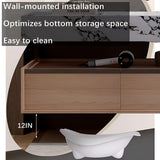 ZGNBSD Bathroom Vanity with Sink - Modern Floating Bathroom Vanity with Drawers & LED Smart Defog Mirror Cabinet - Solid Wood Bathroom Vanity - Wall Mount (A, 60 in) ZGNBSD