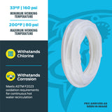 SharkBite 3/4 Inch x 50 Feet White PEX-B, PEX Pipe Flexible Water Tubing for Plumbing, U870W50 SharkBite