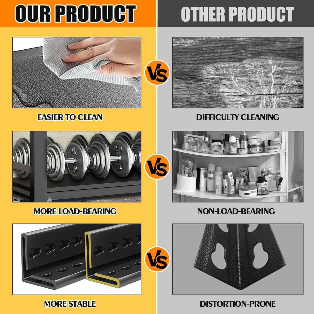 Bezuny 72" H Garage Shelving,2500LBS Heavy Duty Shelving for Storage Commercial,5 Tier Storage Shelves with Adjustable Shelf,Metal Shelves for Industrial,Warehouse,Basement (36" W*16" D*72" H) Bezuny