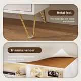 Furnivado Dresser for Bedroom, 6 Drawer Dresser with Led Lights, Modern White Dresser with 3 Open Shelves, Wood Wide Chest of Drawers Storage Organizer, White Dresser with Led Lights Furnivado