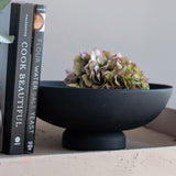 Bloomingville Mango Wood Footed Bowl, Black Bloomingville