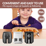 UBeesize 9 Inch Air Fryer Paper Liners,200 PCS Parchment Paper, Air Fryer Disposable Paper Liner for Microwave, Non-Stick Air Fryer Liners Square Free of Bleach（Bottom size 8 Inch） UBeesize