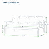 Cambridge Casual Solid Wood Como Daybed, Natural Brown/Oyster Cambridge Casual