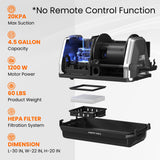 Giraffe Tools Grandstorm Retractable Vacuum Cleaner with 30 FT Hose Wall Mounted, Wet Dry Vacuum Cleaner with 6 Nozzles for Car Detailing Normal Version, Grey （No Remote Control Funtion） Giraffe Tools