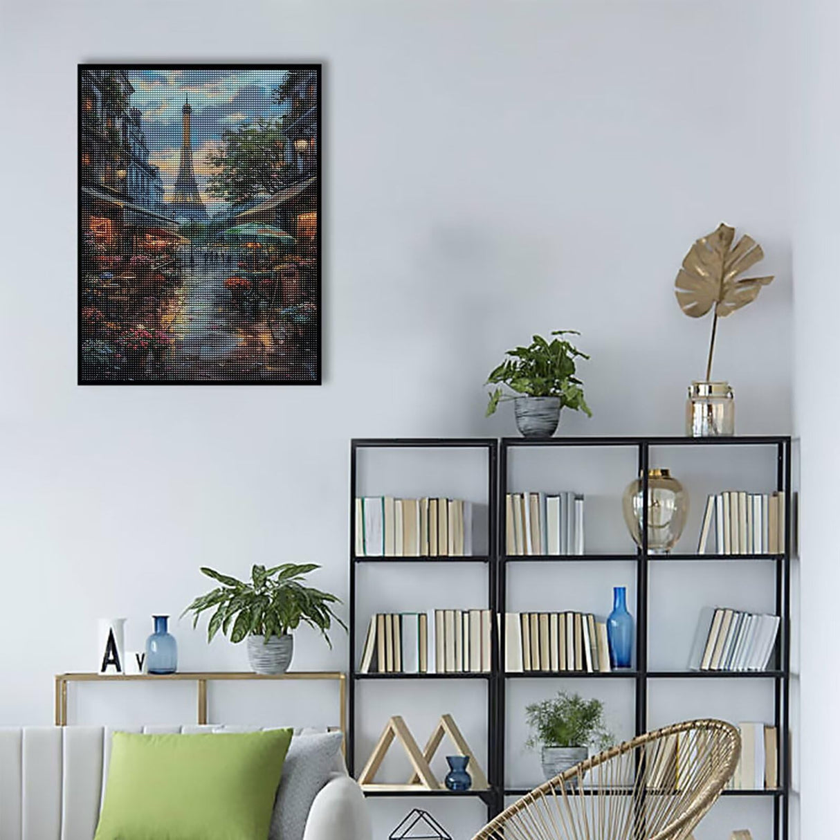 CBAEPS Adult Diamond Painting Art Landscape Kit, Paris Street, A Gift for The Travel Enthusiast, 5D Landscape Full Diamond Painting Art and Crafts Wall Decoration 8x12 Inches CBAEPS