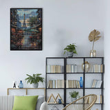 CBAEPS Adult Diamond Painting Art Landscape Kit, Paris Street, A Gift for The Travel Enthusiast, 5D Landscape Full Diamond Painting Art and Crafts Wall Decoration 8x12 Inches CBAEPS
