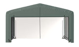 ShelterLogic ShelterTube Garage & Storage Shelter, 20' x 23' x 12' Heavy-Duty Steel Frame Wind and Snow-Load Rated Enclosure, Green ShelterLogic