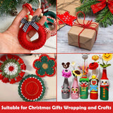 Vivifying Christmas Twine String, 328 Feet x 3 Rolls 2mm Red Green White Jute Twine for Gift Wrapping, Gardening, DIY Crafts, Packing Vivifying