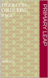 Tiger cubs colouring page WoodArtSupply