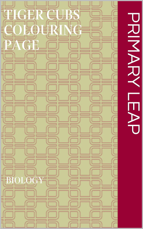 Tiger cubs colouring page WoodArtSupply