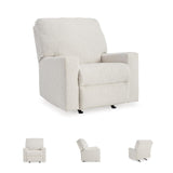 Signature Design by Ashley Rannis Casual Manual Rocker Recliner, White Signature Design by Ashley