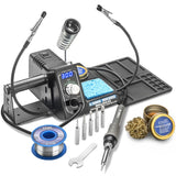 The Original X-Tronic 3020-XTS • 75W Soldering Iron Station Kit • 2 Helping Hands • Silicone Tool Mat • 5 Extra Tips • 50g Roll of Solder • Brass Sponge • Cleaning Flux • C/F Conversion • Auto Sleep! X-TRONIC