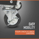 Ironton 30in. 5-Drawer Mechanic's Tool Cart - 33-7/8in.L x 17-5/8in.W x 39-1/8in.H, 700-Lb. Capacity Ironton