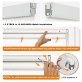 Persilux No Drill No Tools 100% Blackout Roller Shades for Windows,Linen Fabric Cordless Roller Blinds,Custom Blinds for Home,Bedroom,Living Room,White-Blackout,Custom Size Persilux