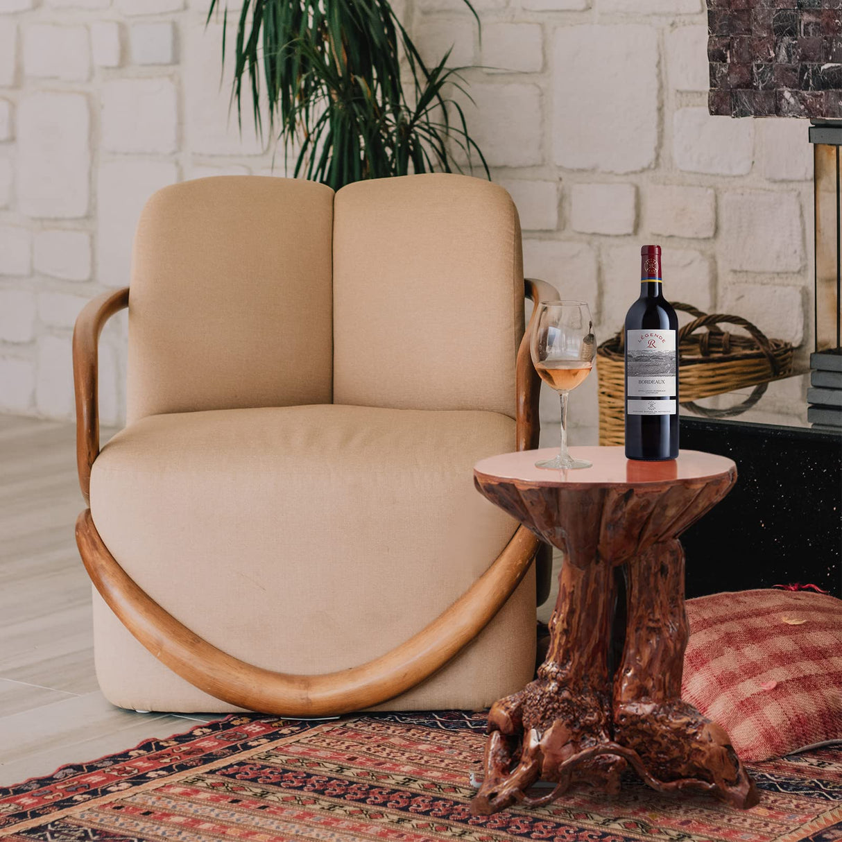 Rustic Azalea Tree Stump/Root End Table |Unique Wood Root Log Side Table |Reclaimed Primitive Tree Trunk Corner Accent Table |Round Natural Live Edge Coffee Table/Stool |Log Cabin Home Decor Furniture Aotea Crafts