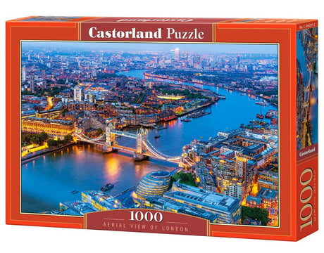 CASTORLAND 1000 Piece Jigsaw Puzzle, Aerial View of London, England Puzzle, Big Ben and River Thames Puzzle, Adult Puzzle, Castorland C-104291-2 Castorland