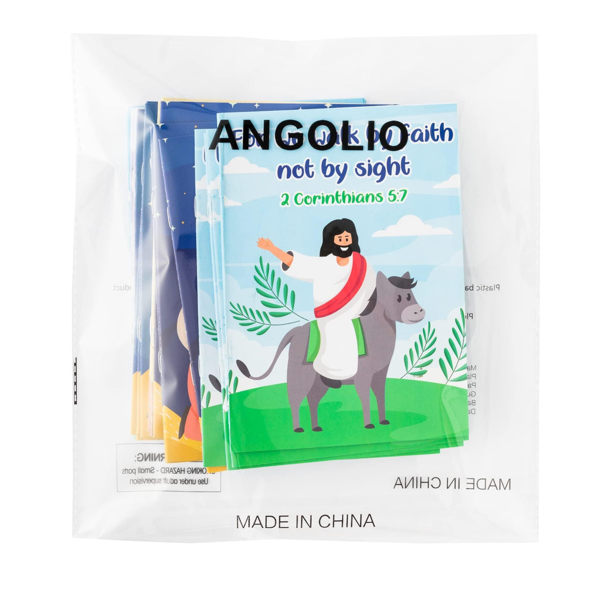 ANGOLIO 24PCS Christian Bible Coloring Books for Kids Teacher's Day Activities Coloring Books Verse Drawing Supplies for Sunday School Classroom Rewards Back to School Goodies Bag Birthday Party Gifts ANGOLIO