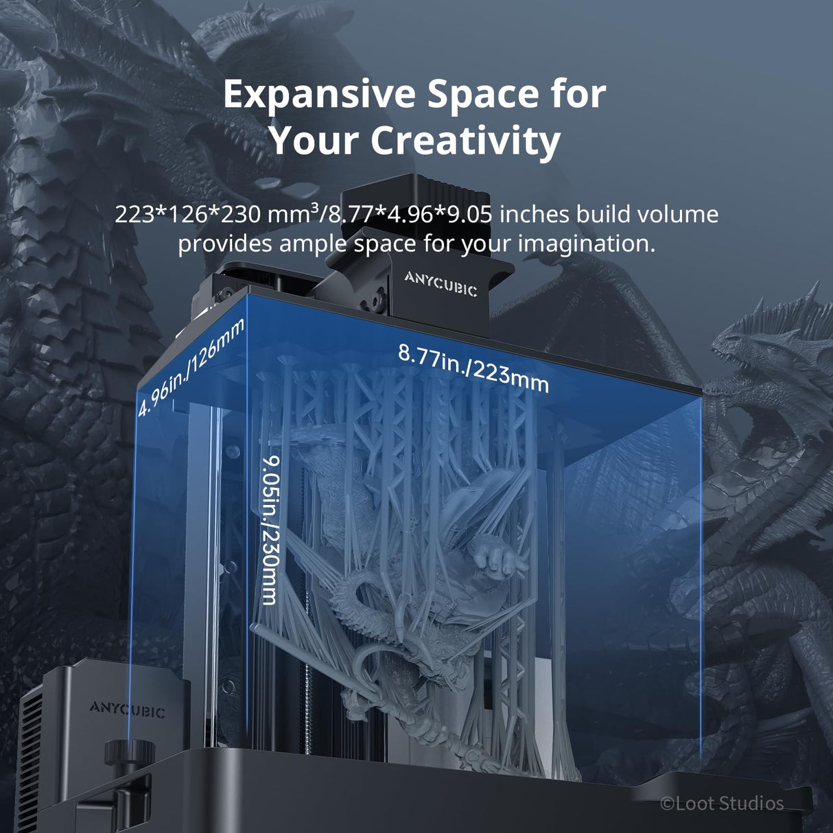 ANYCUBIC 14K Resin 3D Printer Photon Mono M7 Pro with COB LighTurbo 3.0, 170mm/h Ultra High Speed& 10.1'' Mono LCD, Heating Temperature Control, Printing Size of 8.78''x4.95''x9.05'' ANYCUBIC