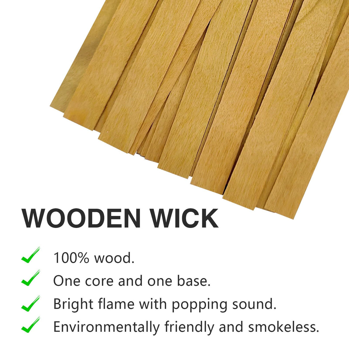 BBzealotry 301Pcs Wood Wicks for Candles Making,Wooden Candle Wicks,with Trimmer Natural Crackling Wooden Wicks for DIY Candle Making BBzealotry