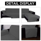 Easy-Going Sectional Couch Covers for Dogs L Shape Sofa Cover Reversible Sofa Slipcover Chaise Lounge Cover Furniture Protector Cover for Pets Dog Cat (Large, Dark Gray/Dark Gray) Easy-Going