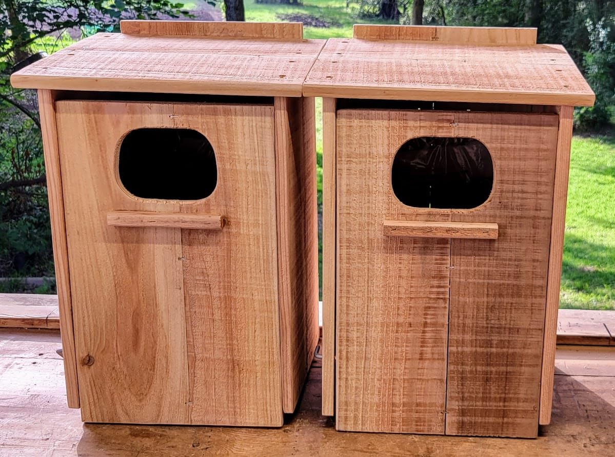 2 Cedar Wood Duck Nesting Houses WoodArtSupply
