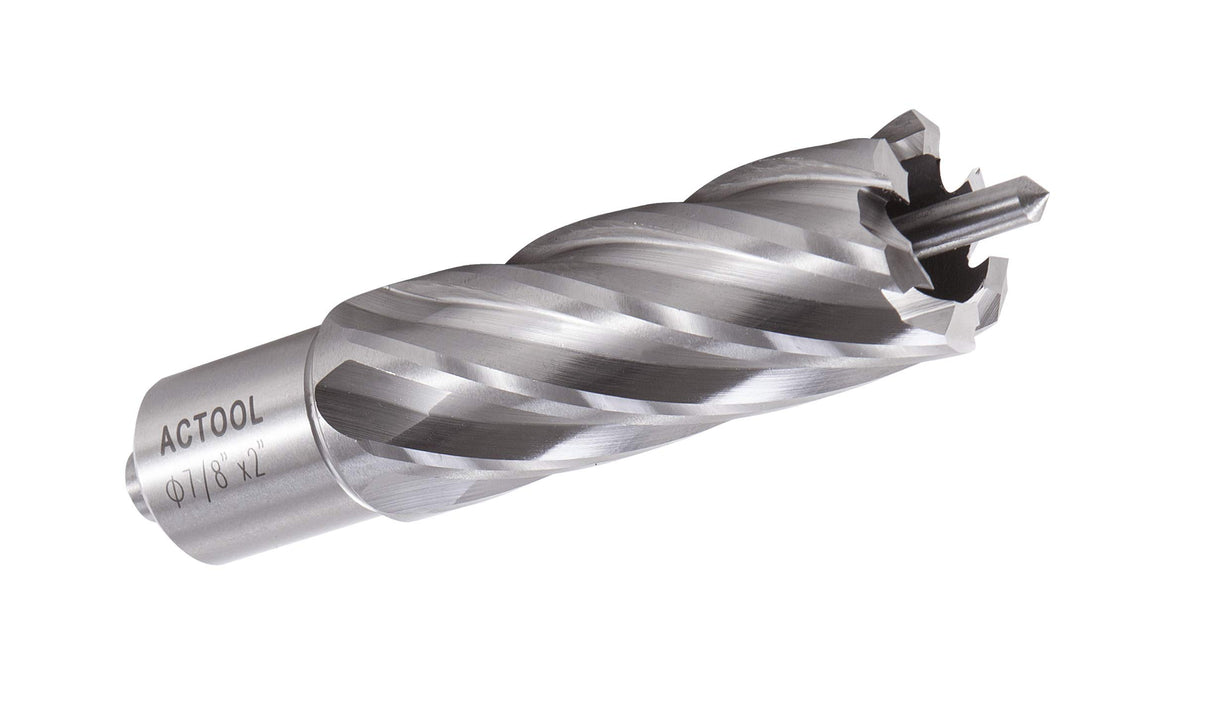 ACTOOL 7/8" Diameter × 2" Depth of Cut HSS ANNULAR Cutter with 3/4'' Weldon Shank ACTOOL