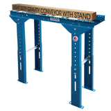 Ultimation Industries Light-Duty Roller Stand - Adjustable Height Tool Stand with Steel Conveyor Rollers, 12" x 3' Galvanized Steel, Ideal Roller Stands for Woodworking, 540 lbs Capacity, Made in USA Ultimation