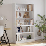 Farini 60 Inch Tall Bookcase,5 Shelf Bookshelves,Adjustable Bookshelf for Home Office,White Farini