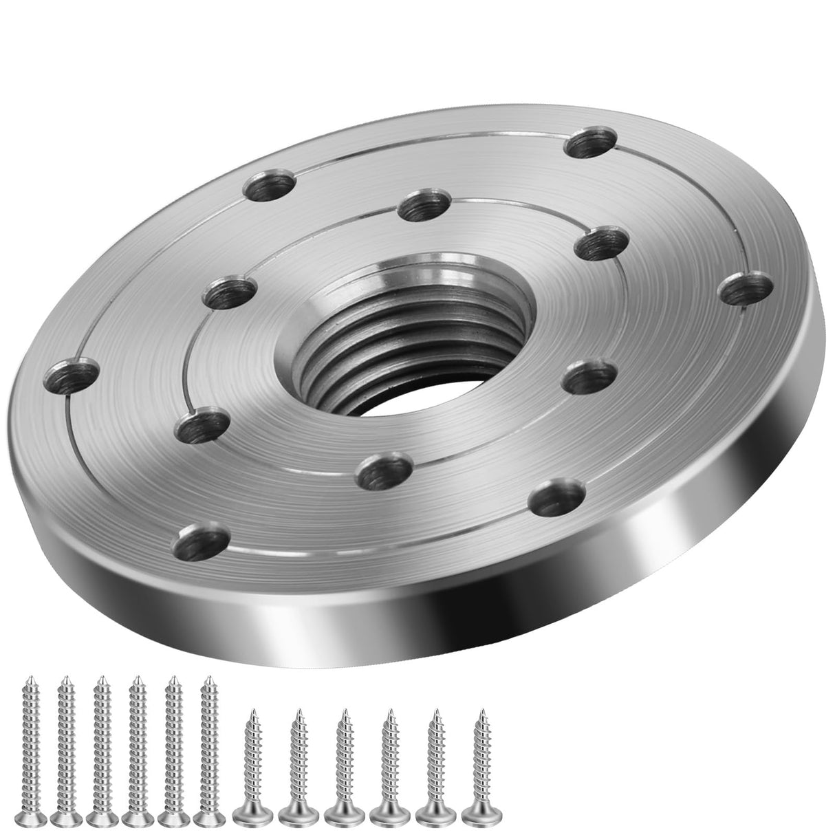 4" Woodworking Lathe Faceplate,Wood Lathe Steel Faceplate,5/8"TPI Spindle Thread,Wood Lathe Accessories PNBO