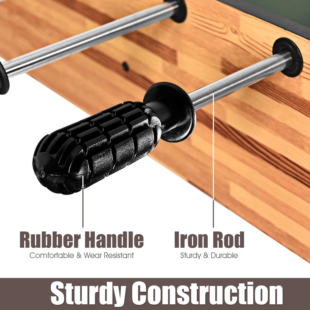 Giantex Multi Game Table, 3-in-1 48" Combo Game Table w/Soccer, Billiard, Slide Hockey, Wood Foosball Table, Perfect for Game Rooms, Arcades, Bars, Parties, Family Night Giantex