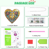 KEYIFA Diamond Painting Hanging Heart Shape Cross 3D Diamond Art Kits, Special Shaped Rhinestone Diamond Dots Kit for Adults Beginner, DIY Art Craft for Window Wall Door Decor, Double Sided KEYIFA